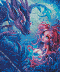 Sea Dragon And Mermaid Diamond Painting