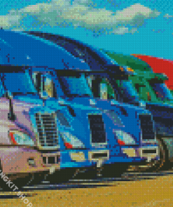 Semi Trucks Diamond Painting