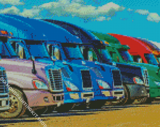 Semi Trucks Diamond Painting