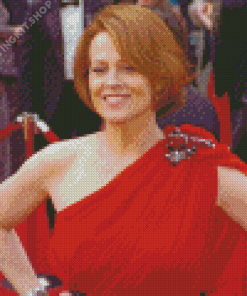 Sigourney Weaver In Red Dress Diamond Painting