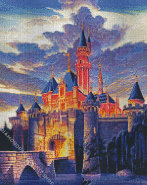 Sleeping Beauty Castle Disney Park Diamond Painting