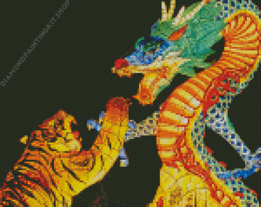 Tiger And Dragon Diamond Painting