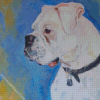 White Boxer Animal Diamond Painting