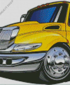 Yellow Tow Truck Diamond Painting