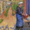 Young Woman Washing Dishes Diamond Painting