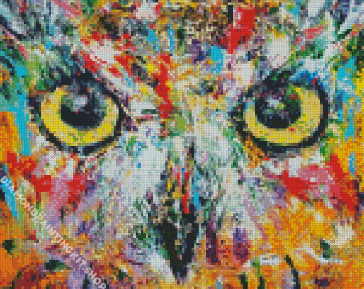 Abstract Mystic Owl Diamond Painting