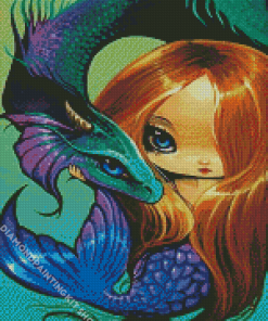 Aesthetic Dragon And Mermaid Diamond Painting