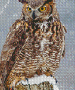 Aesthetic Horned Owl Diamond Painting