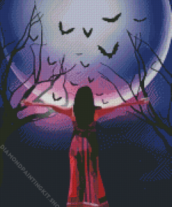 Aesthetic Moon Women Diamond Painting