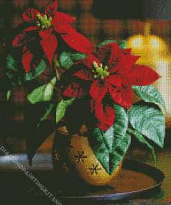 Aesthetic Poinsettia Diamond Painting