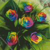 Aesthetic Rainbow Roses Diamond Painting