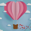 Aesthetic Romantic Hot Air Balloon Diamond Painting