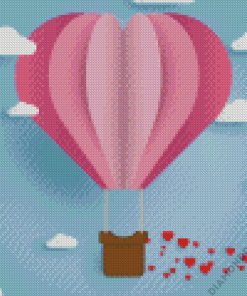 Aesthetic Romantic Hot Air Balloon Diamond Painting