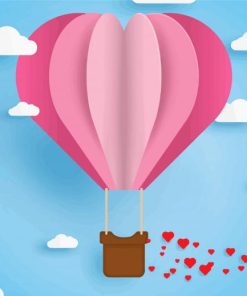 Aesthetic Romantic Hot Air Balloon Diamond Painting