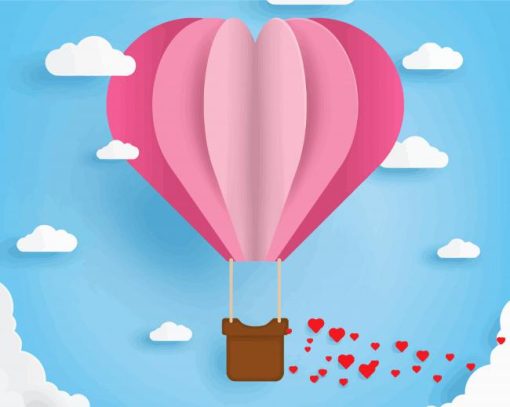 Aesthetic Romantic Hot Air Balloon Diamond Painting