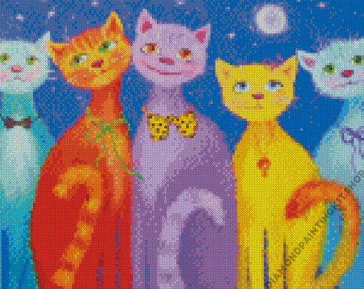 Aesthetic Smile Cat Diamond Painting