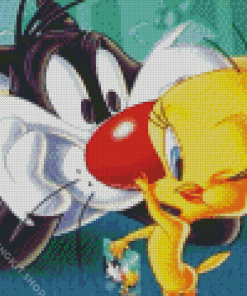 Aesthetic Sylvester And Tweety Diamond Painting