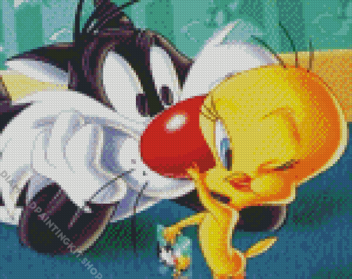 Aesthetic Sylvester And Tweety Diamond Painting