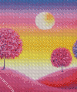 Aesthetic Purple Tree Art Diamond Painting