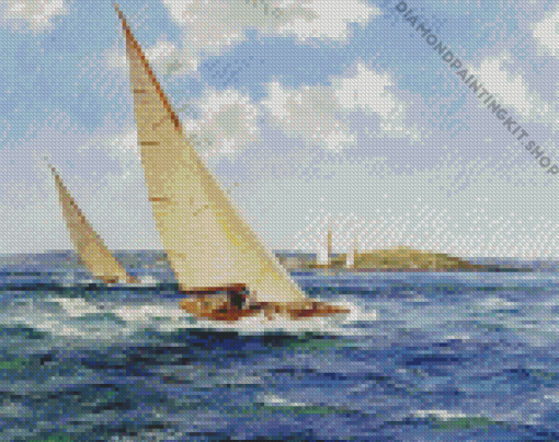 Beautiful Dinghy Sailing Diamond Painting