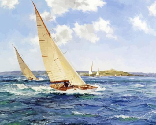 Beautiful Dinghy Sailing Diamond Painting