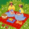 Bestfriends Enjoying Their Picnic Diamond Painting