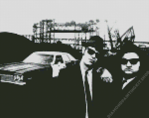 Black And White Blues Brothers Diamond Painting