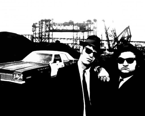 Black And White Blues Brothers Diamond Painting