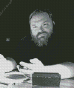 Black And White Mike Daisey Diamond painting