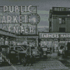 Black And White Pike Place Market Diamond Painting