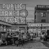 Black And White Pike Place Market Diamond Painting