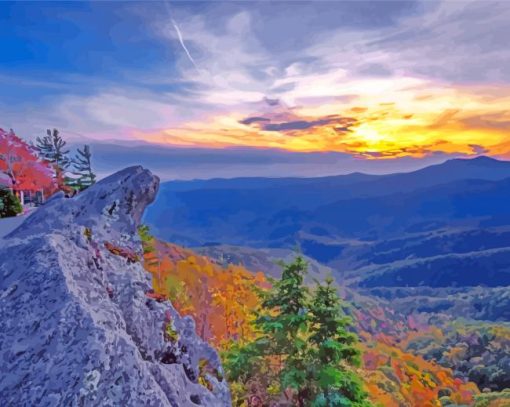 Blowing Rock Landscape Diamond Painting