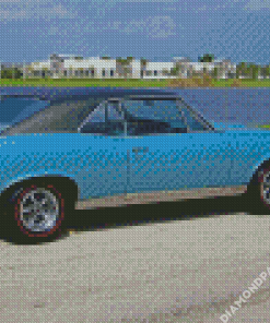 Blue Pontiac GTO Diamond Painting