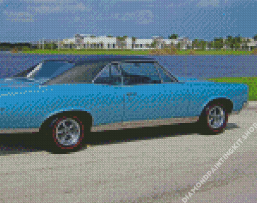 Blue Pontiac GTO Diamond Painting