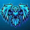 Blue Phoenix Mascot Logo Diamond Painting