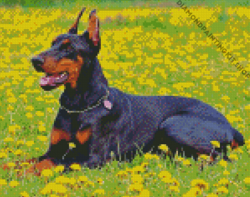 Cute Dobermann Diamond Painting