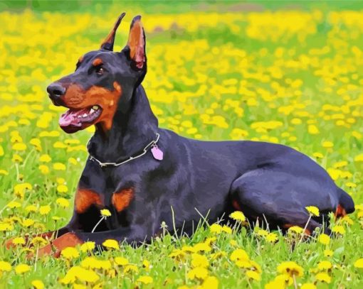 Cute Dobermann Diamond Painting