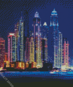 Dubai Marina Skyline Diamond Painting