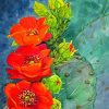 Flowers On Cactuses Diamond Painting