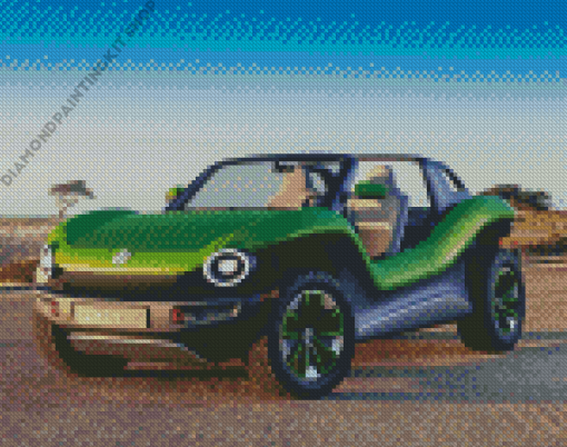 Green Beach Buggy Diamond Painting