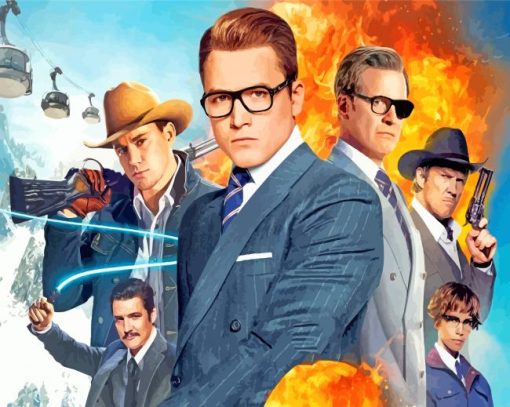 Kingsman Golden Circle Movie Diamond Painting