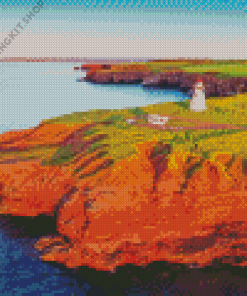 Lighthouse In Prince Edward Island Diamond Painting