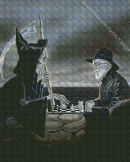 Monochrome Terry Pratchett Diamond Painting