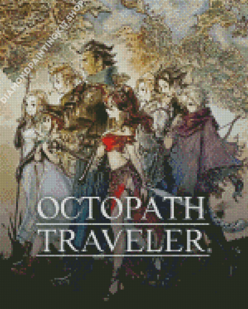 Octopath Traveller Video Game Poster Diamond Painting