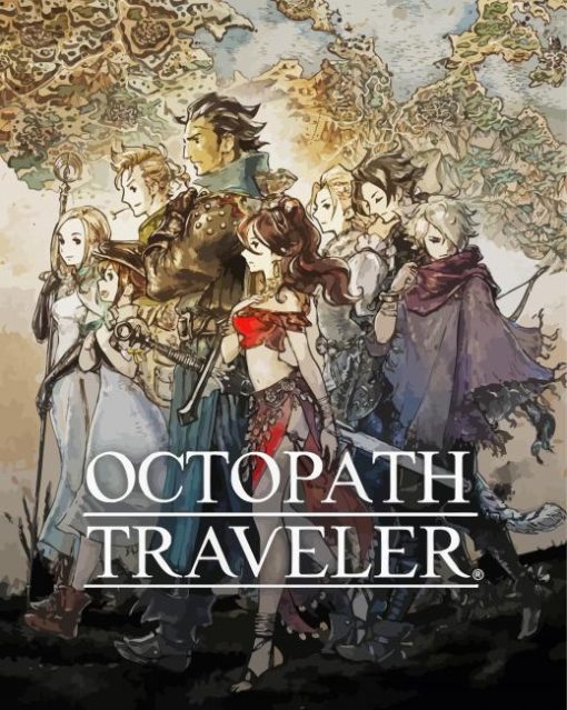 Octopath Traveller Video Game Poster Diamond Painting