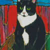 Bicolor Cat Animal Diamond Painting