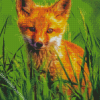 Orange Baby Fox Diamond Painting