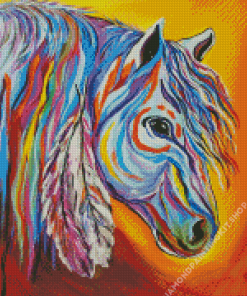 Colorful Native Horse Diamond Painting