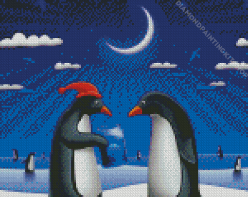 Penguin Christmas Diamond Painting