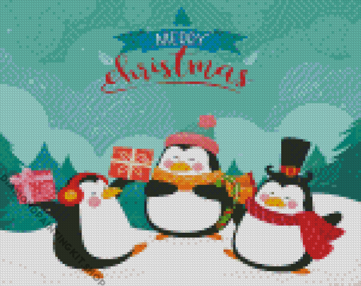 Penguin Christmas Diamond Painting